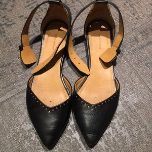 Black Pointed Toe Ankle Strap Sandals